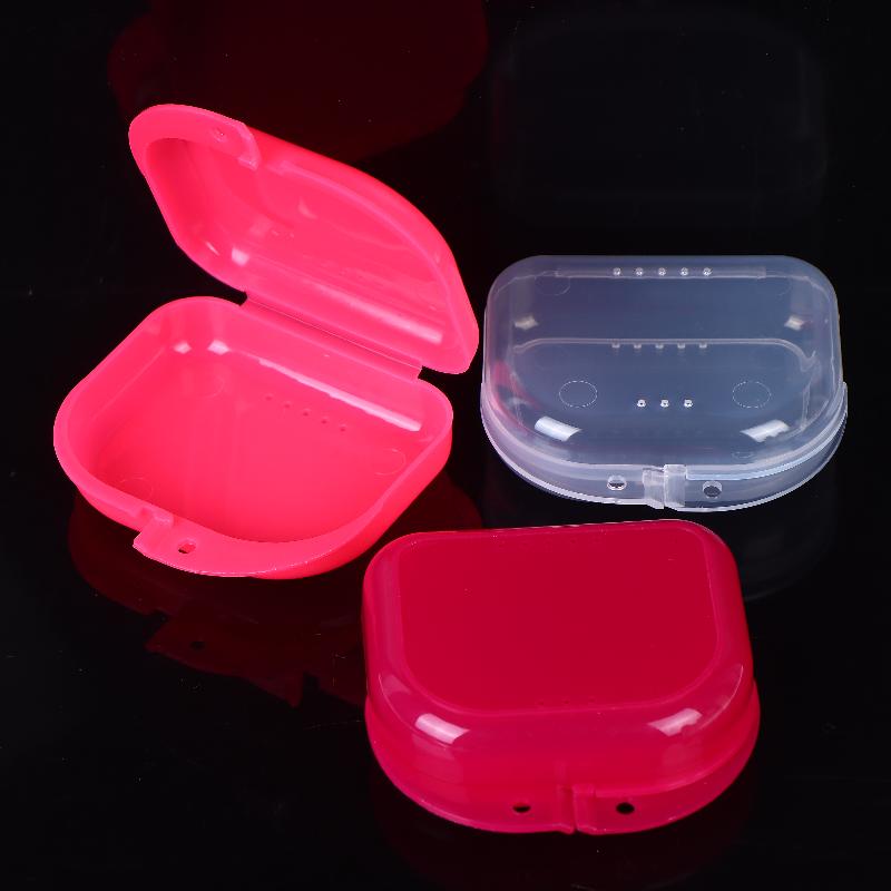 Mouth Guard Container Plastic Oral Hygiene Supplies Tray Dental Appliance Case Oral Tools Denture Storage Box Dental Retainer