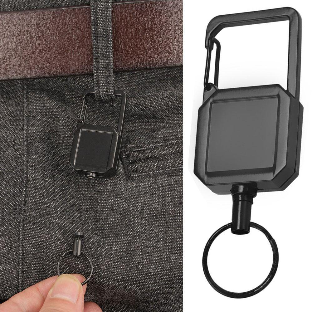 Schlüsselband Schnalle Anti-Verlust ID-Halter Schnalle Teleskopisches Ausweis-Schlüsselband Drahtseil Schlüsselanhänger Schlüsselband