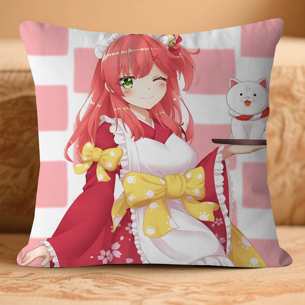 Anime Hololive SakuraA Pillow Case Removable Washable Cushion Cover – All-Season Soft Linen
