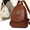 Soft Leather Backpack for Women 2025 New Fashionable Small Backpack Chest Bag Retro Casual Multi-purpose Single Shoulder Bag