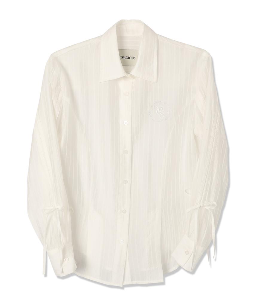 VIVACIOUS Citrus Shirring Point Shirt Blue