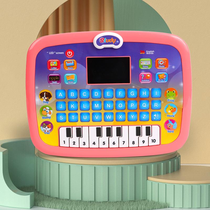 

Children s computer Tablet Led Learning Machine Electronic Book English Early Education Intelligent Story Machine Education Toy рожевий
