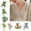 Sparkling Crystal Frogs Animal Brooch Elegant Rhinestones Decoration Jewelry Gift For Women Dress Coat Accessories