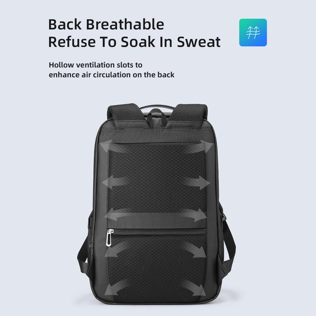 MARK RYDEN Multi-function Backpack Multi-layer Pockets Independent Laptop Interlayer USB Interface
