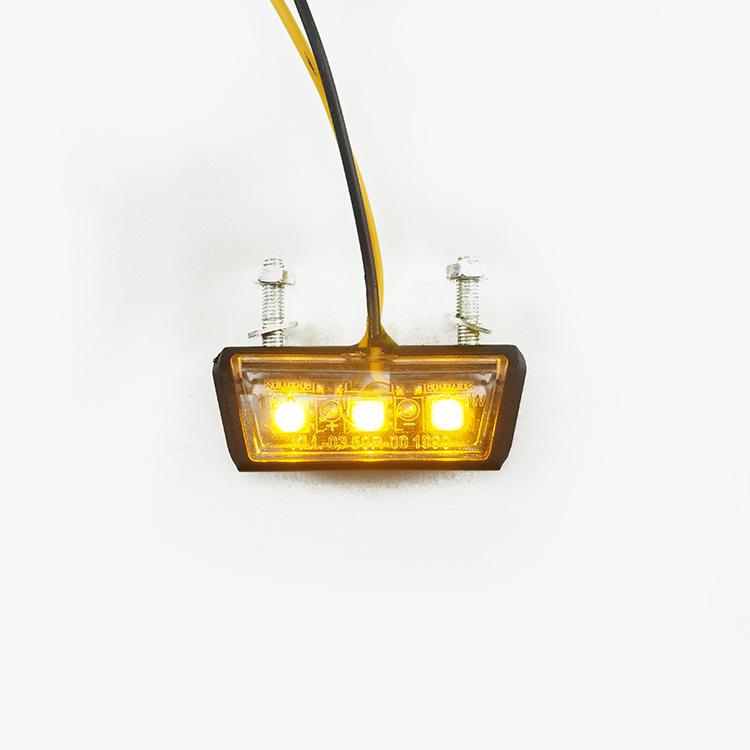 12V Motorcycle License Plate LED Light Motorcycle License Plate Warning Light Universal Tail Light Decor Motorcycle Accessories
