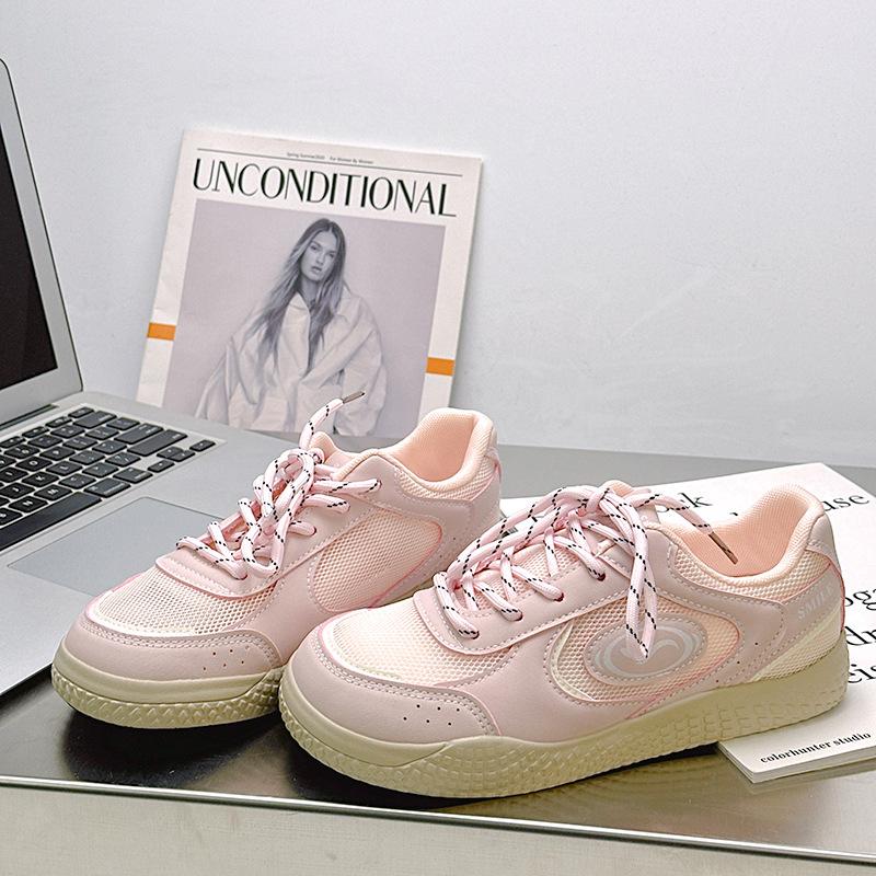 - Flat Bottom Breathable Mesh Sneakers Women's New Mesh Shoes Casual Board Shoes Show Small Feet