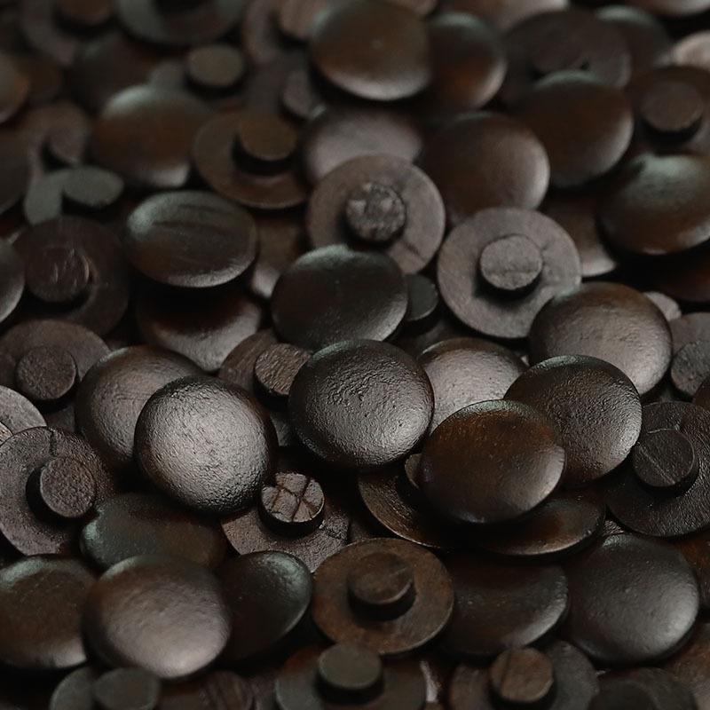 

5 шт. пуговиц в виде грибного пирога из натурального дерева, декоративные пуговицы для одежды, свитера для пригородных поездок, вязаного кардигана 4 #[18mm HL #mushroom cake bright coffee]