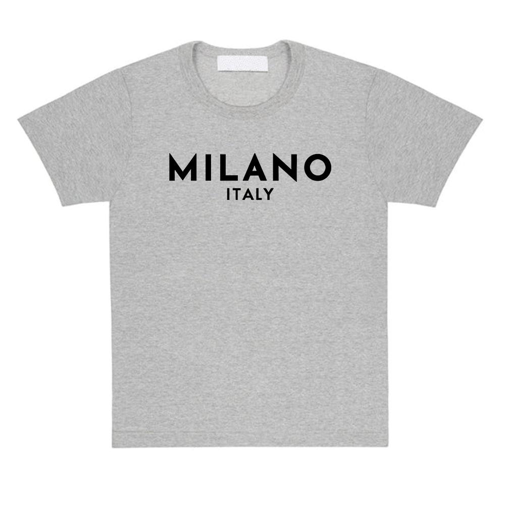 Itálie Milán Módní Město Trička Bavlna Měkké Tričko Léto Unisex Tričko s Krátkým Rukávem Estetická Grafická Trička