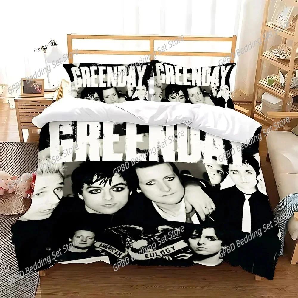Green Day 'AMERICAN IDIOT 3D NOU Huse de pilotă Huse de pernă Set de lenjerie de pat Decorare Dormitor Adult Fată Copii Single Dublu Mare