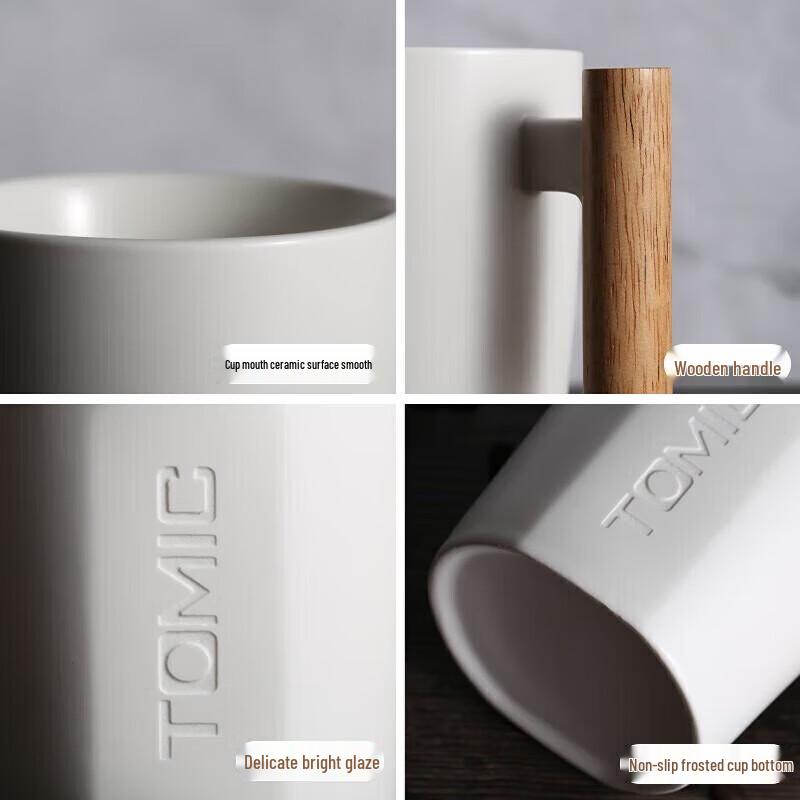 Ceramic Mug with Wooden Handle