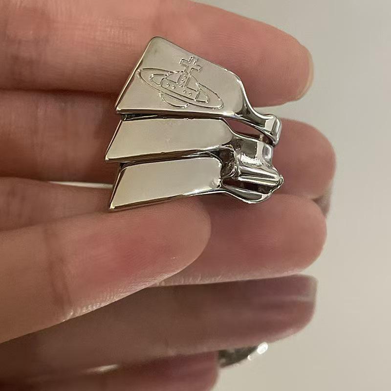 Willa Punk Style Adjustable Saturn Armor Ring - Multi-Layer, Movable, Four-Section Design.