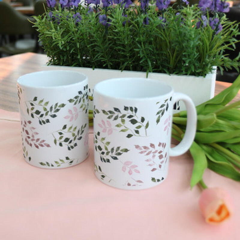 ic616-Design Mug 2p-Watercolor Leaves 4