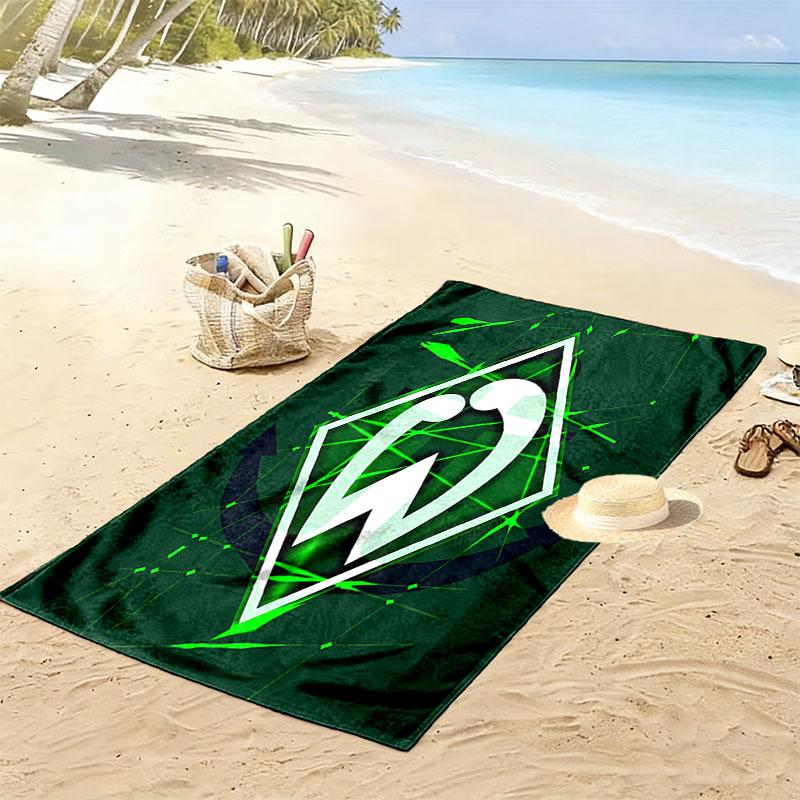 SV Werder Bremen3 Print Beach Towel, Large Soft Quick Dry Towel for Beach Camping Swimming
