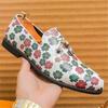 Luxury New Designer Men's Pointed Flower Tassels Patent Leather Shoes Male Casual Loafers Wedding Formal Dress Footwear