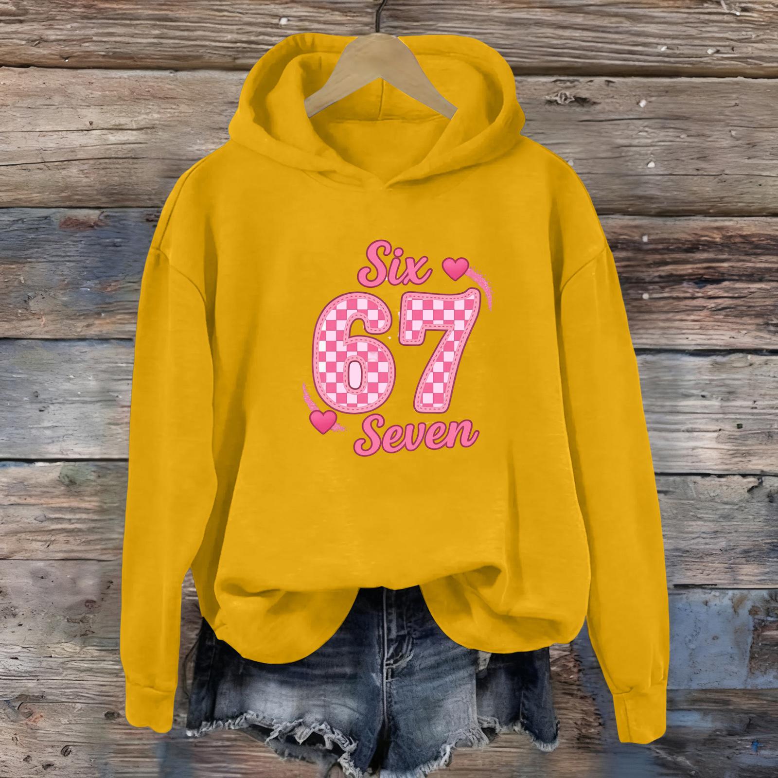 

Женская мода Повседневные универсальные толстовки на каждый день с длинным рукавом и капюшоном XL жёлтый