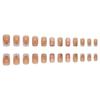 Flower Press on Nail Square False Nail Glossy Acrylic Nail Artificial Nail Full Cover Stick on Nail for Women 24Pcs