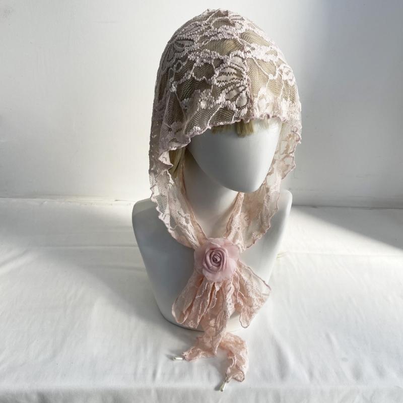 Elegant Hollow Out Mesh Head Wrap Soft Cupro Fiber Hat Bandana Headscarf For Summer Fashion Accessory