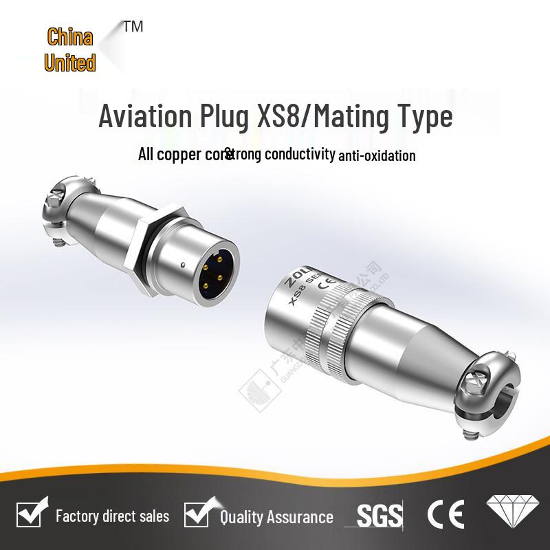 Zhonglian XS8 Quick-Connect Moisture & Dust-Proof Aviation Communication Connector