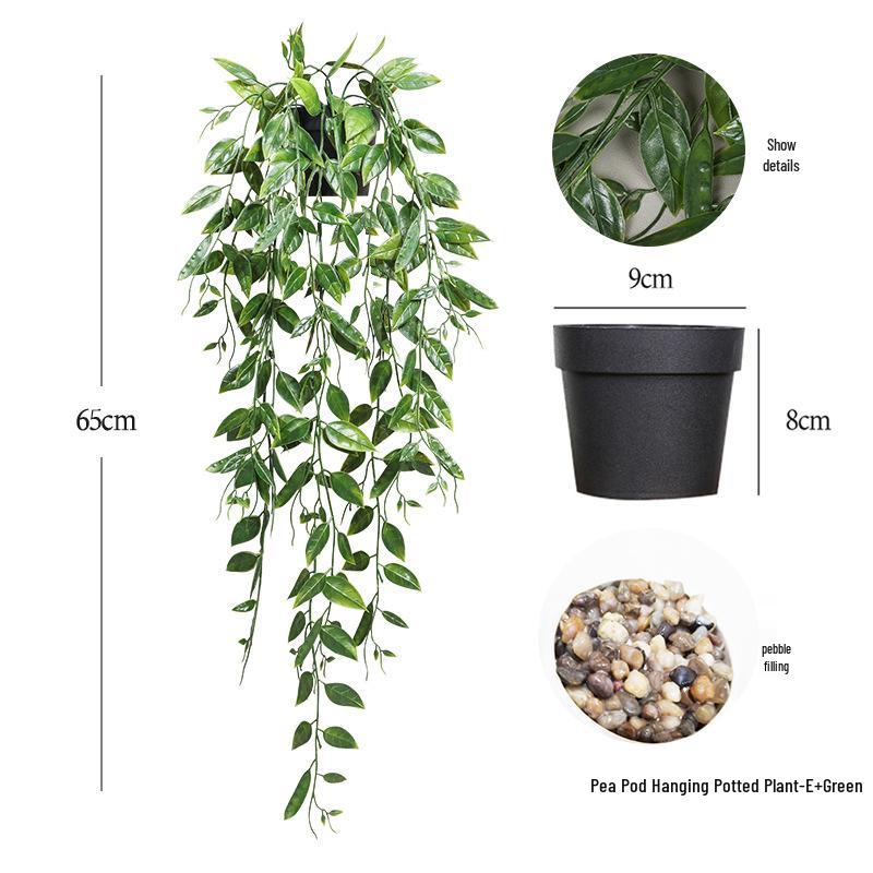 Artificial String of Pearls Vine: Cross-Border Hanging Green Plant for Home and Living Room Décor