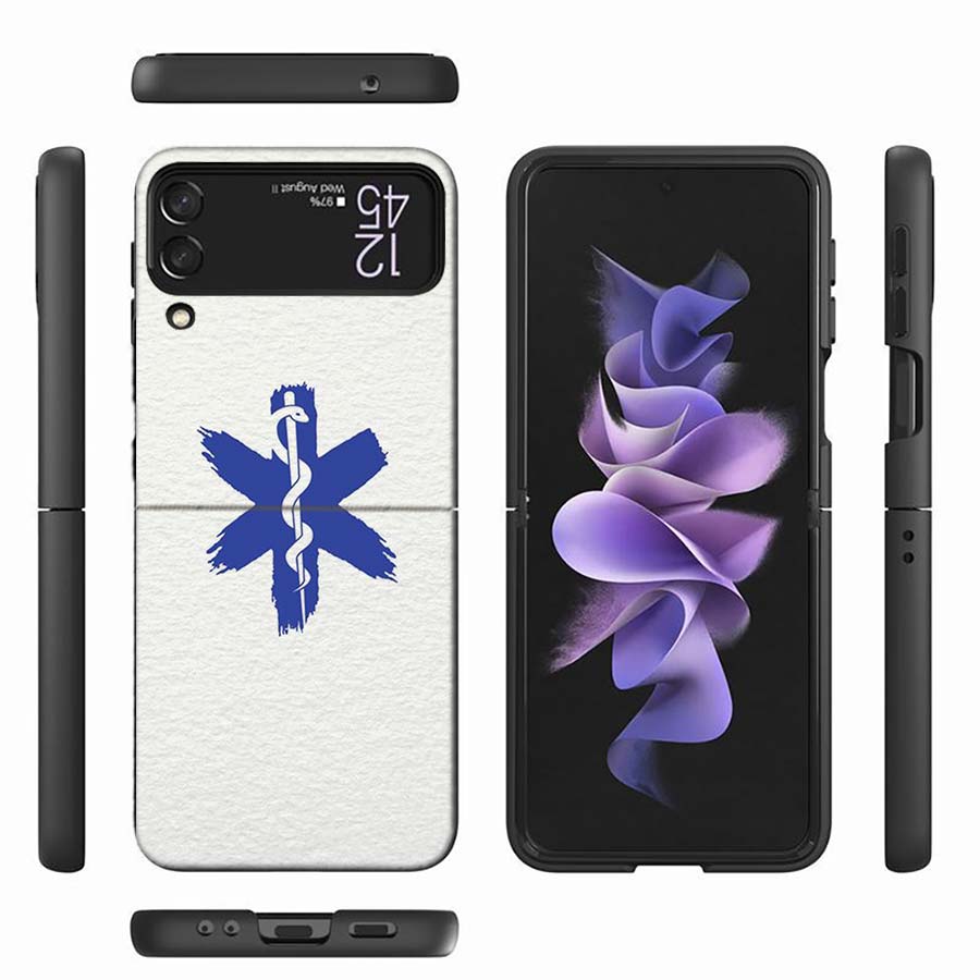 EMT EMS Medical Rescue Phone Case For Samsung Z Flip 6 7 5G Z Flip 5 Galaxy Z Flip 3 4 5G ZFlip Shockproof Hard Cover TPU PC Coq