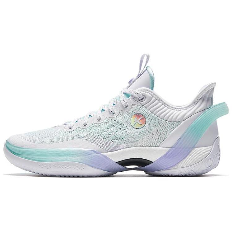 New ANTA Three point Rain1.0 Basketball Shoes Women's Low Top Cyan 922411102S-1