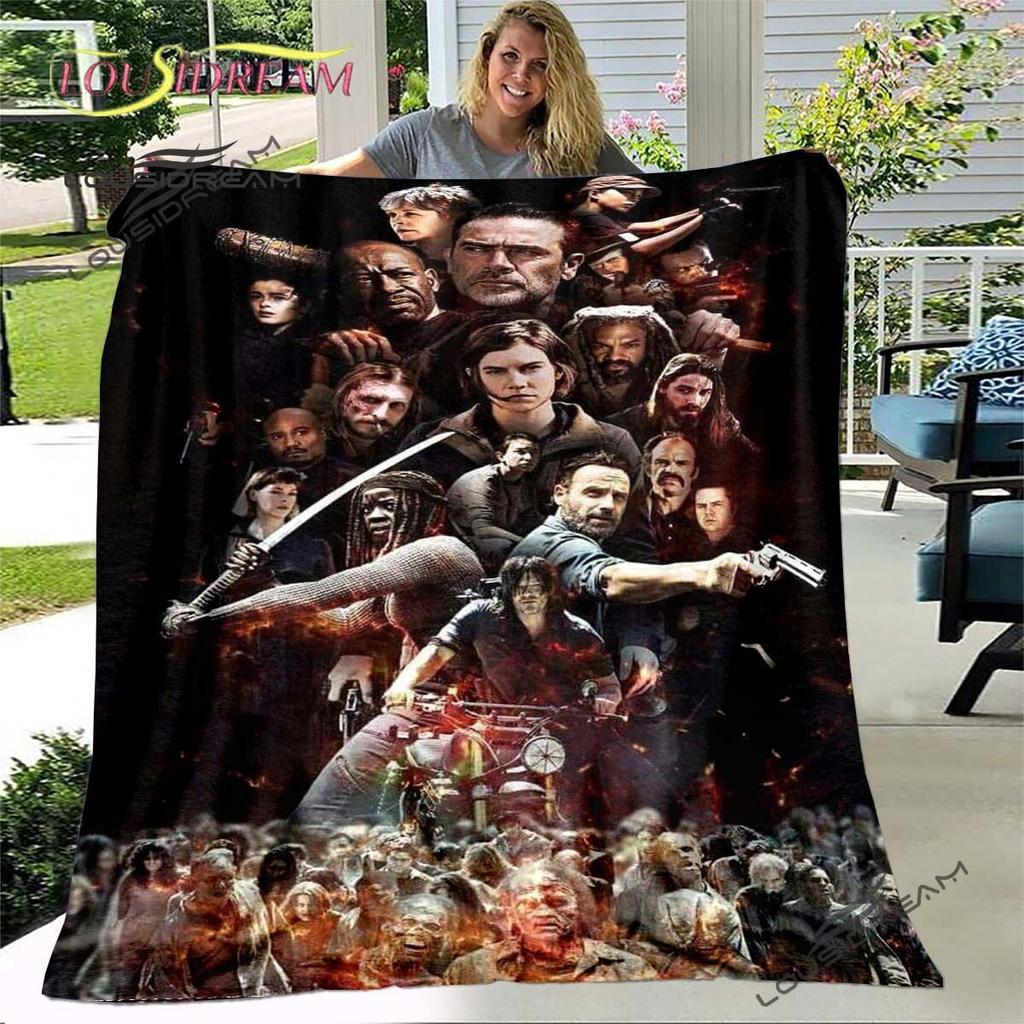 Daryl Dixon The Walking Dead Throws Blanket Horror TV Series Sofa Blanket for Adults and Children Bedroom Living Room Decoratio