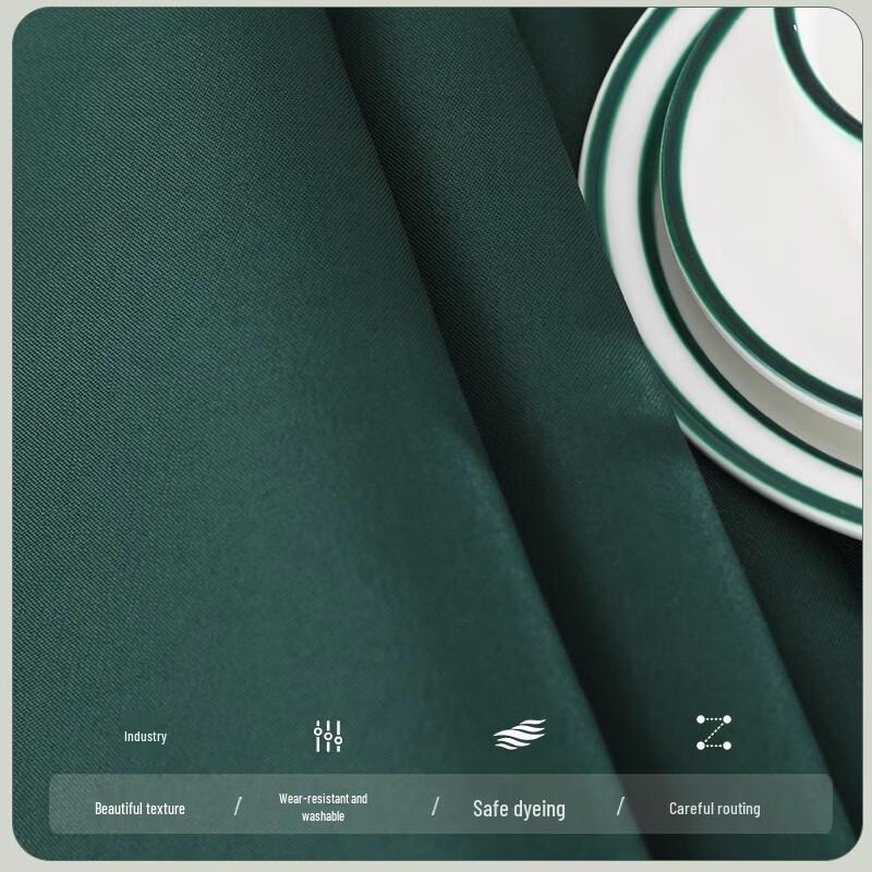 Anluying Solid Color Fabric Tablecloth