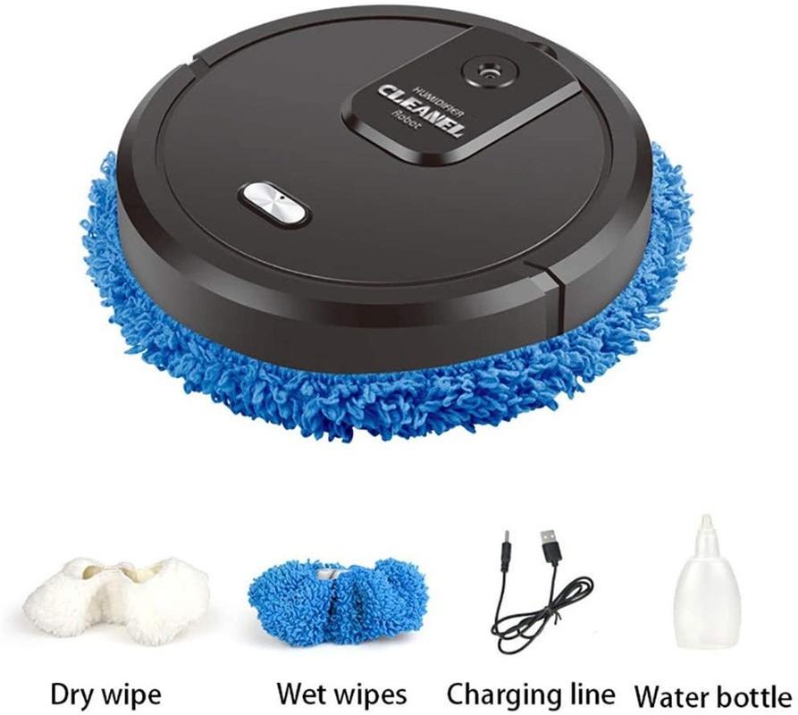 New 3-IN-1 Intelligent Sweeping Robot Vacuum Cleaner Rechargeable Dry and Wet Mopping Vacuum Cleaner Humidifying Spray Household Robot Cleaner