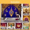 Tapestry Mubarak Eid Wall Hanging Decor Moon Star Muslim Background Ramadan