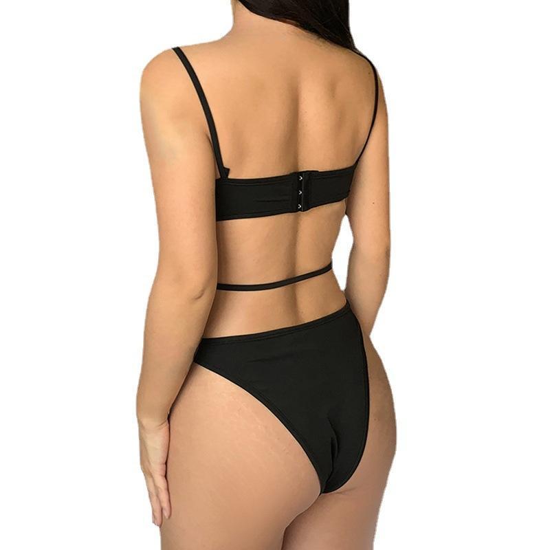 Kombinéza pro ženy Nepravidelné vyhloubené body Body Pásek Sváteční párty Dámské Romper Plavky
