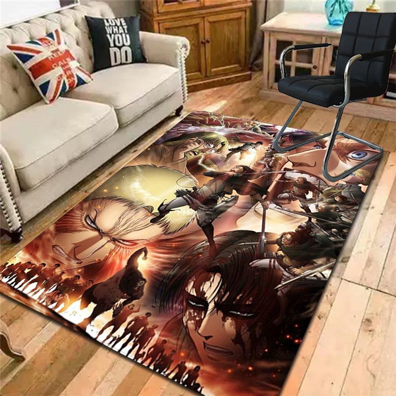 Attack On Titan Rug Floor Mat for Living Room or Bedroom Soft and Comfortable Carpet a Gift for Birthday and Holiday.SFF0917225