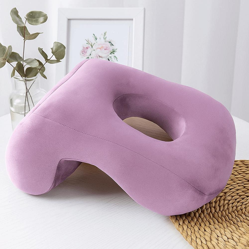 Entspannendes Plüsch-Büro-Nickerchenkissen Gesichtsstütze Bequemes Kissen Weiches Leichtes Hohl-Liegekissen Männer/Frauen