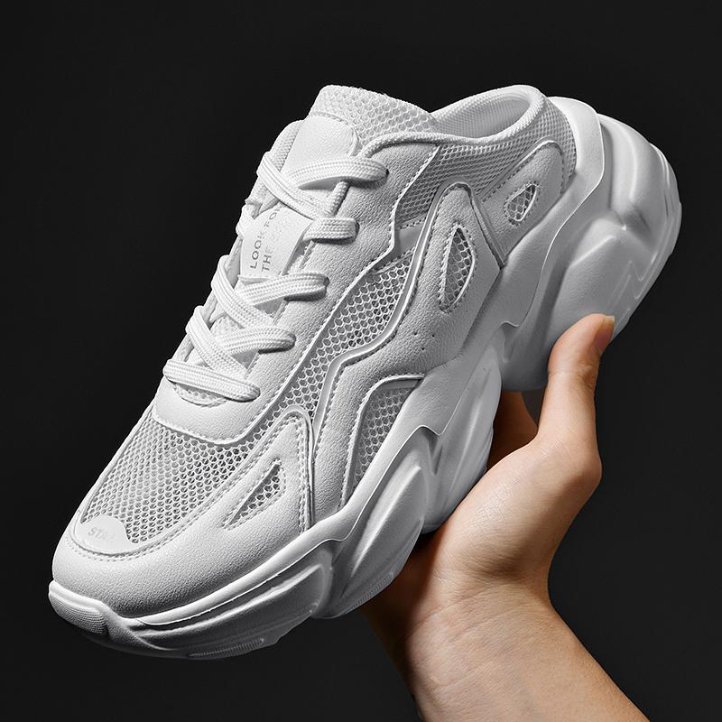 Brand Design Chunky Sneakers Men Summer Large-mesh Sports Shoes Women Simple Shoes Students Outdoor Walking Shoes Lady Footwear