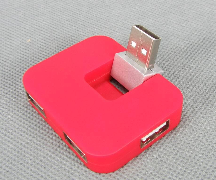 4-портовый мини-концентратор USB расширитель для ноутбука 4 Port красный