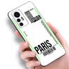 Travel Ticket Label Paris Phone Case For Xiaomi Mi A2 8 9 SE Note 10 10T 11 12 Lite 9T 11T 12S 12T Pro A3 6X 12X TPU Black Cover