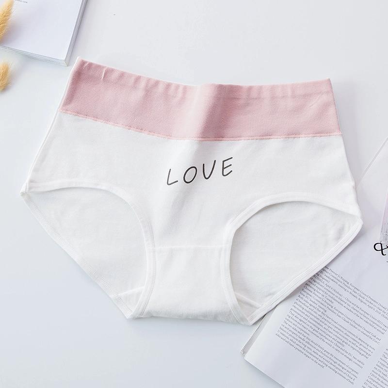 Underwear Women's Cotton Printed Large Size 7A Seamless Antibacterial Ladies Abdomen Cute Girl Triangle Student Underwear