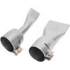 2Pcs Welding Gun Flat Nozzle 20mm Small+40mm Large Tip for Welder Tool Stainless Steel