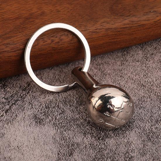 Keychain Pendant Car Gear Mini Ball Design Zinc Alloy Key Chain Electroplated Metal Key Ring Backpack Car Accessory