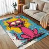 Splatter Painting Funny Cat Printed Carpet for Bedroom Living Room Bedside Sofa Floor Mat Modern Home Decor Area Rug