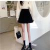 Koreanischer Stil A-Linien Minirock aus Cord mit hoher Taille für Herbst/Winter 2023
