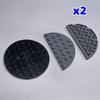 MOC Bricks 4x8 Round Plate Black Dark Grey Building Blocks Part Toys Accessories Princess Girl Dolls