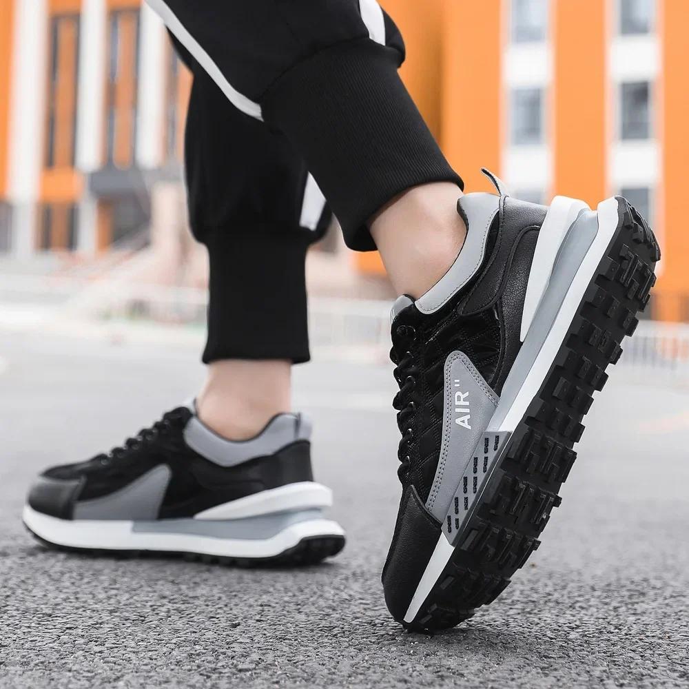 Men's Shoes 2025 Autumn and Winter New Casual Sports Shoes, Fashionable Thick Soled Non Slip Running Shoes, Soft Soled Dad Shoes