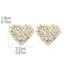 Fashion Love And Versatile Earrings Earrings And Ear Accessories Ladies' Earrings With Feminine Temperament Rhinestone Heart Simple