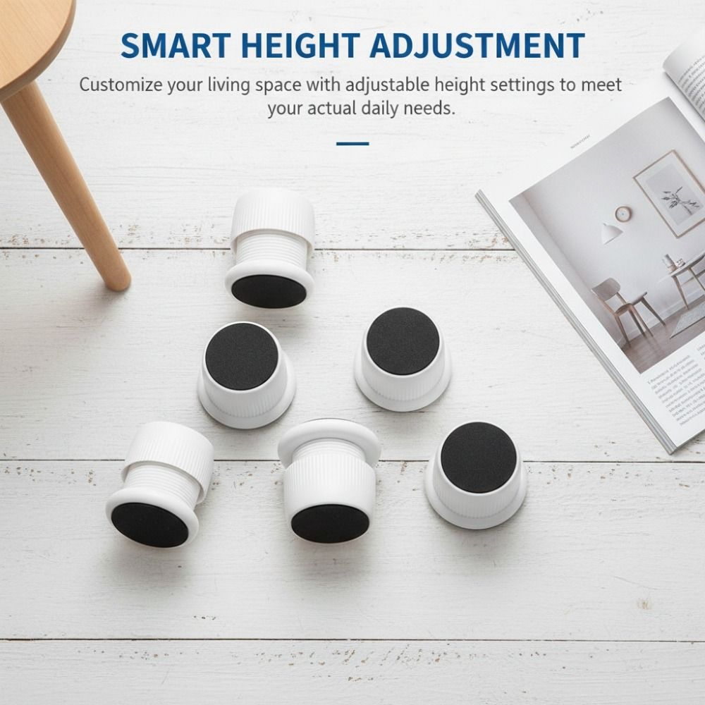 4PCS Set Non Slip Furniture Riser Height Adjustable Furniture Height Riser  Coffee Machine grigio