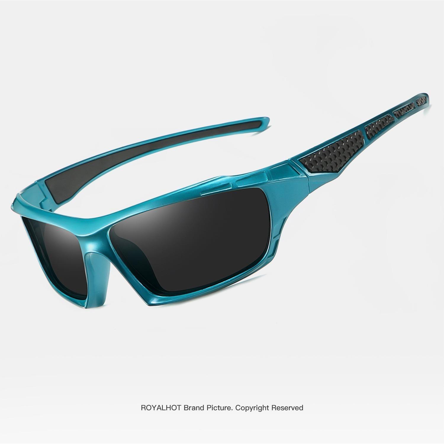 RoyalHot унисекс поляризационные новые спортивные солнцезащитные очки в стиле ретро — фото 16