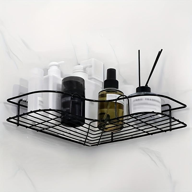 1/2pcs Bathroom Shelf, Shower Caddy Rack, Bathroom Kitchen No Punching Triangle Storage Rack, Shower Shelf, Shampoo Storage Rack Holder