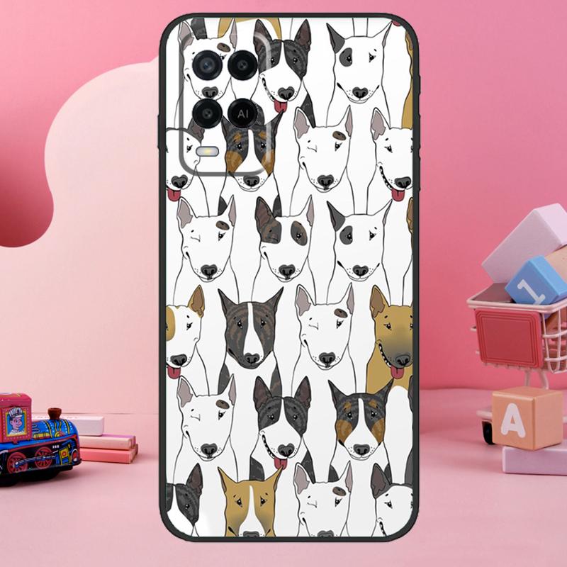English Bull Terrier Dog Case For Oppo A98 A78 A18 A38 A58 A60 A80 A40 A77 A57 A17 A74 A54 A94 A96 A76 A16 A15 A5 Pro