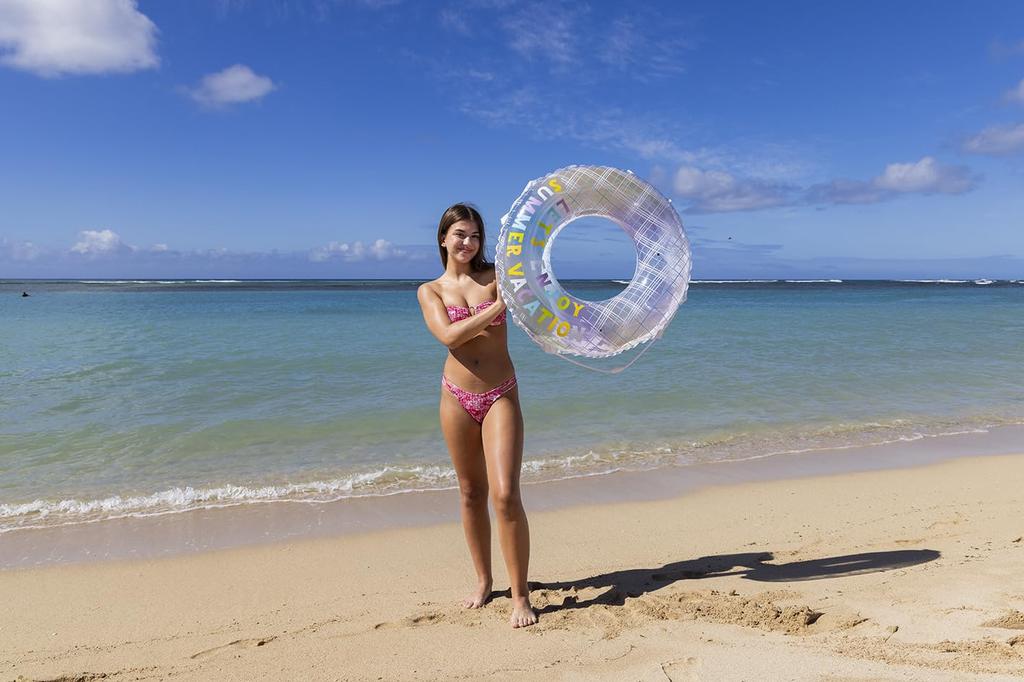 IGARASHI 80cm Pastel Check Float with Rope RLC-281V