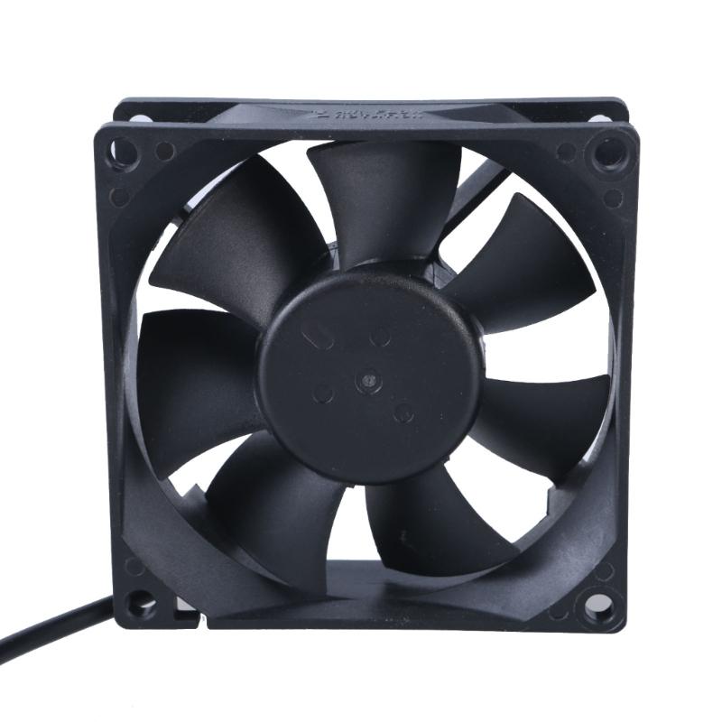 80mmx80mmx25mm Bearing Fan 12V 8025 Brushless Cooling Fan 5.5x2.1mm for Cooling PC Computer Case CPU Radiators
