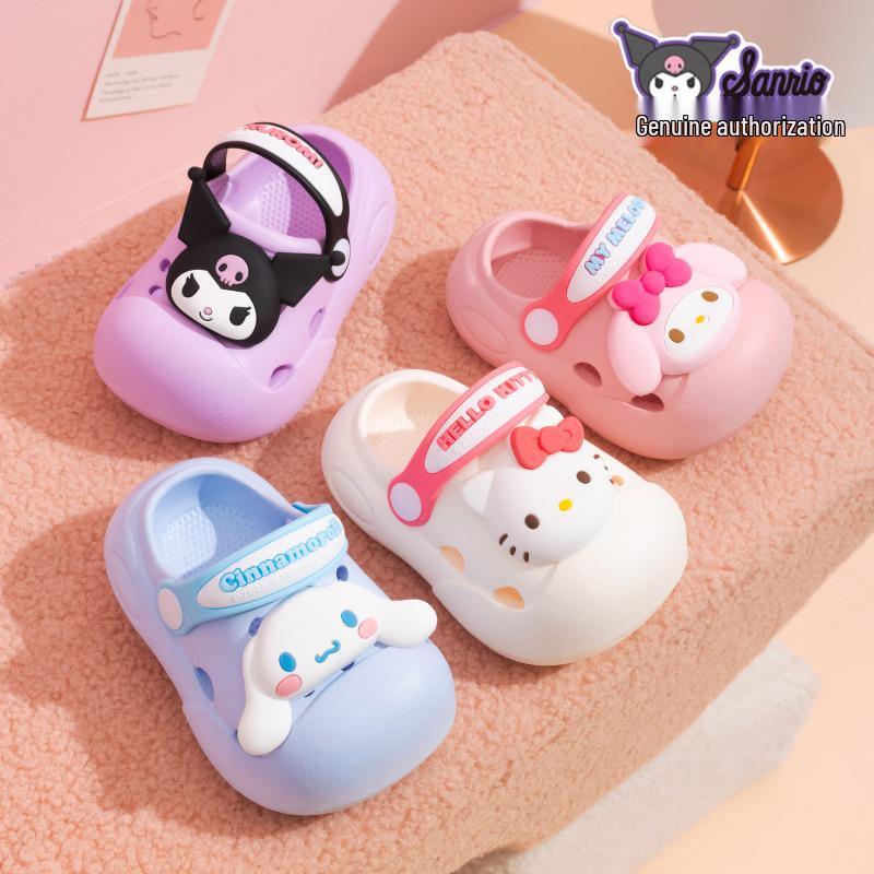 Sommer-Hausschuhe für Mädchen: Rutschfeste Sandalen für Kleinkinder für drinnen & Strand, Stilvolles Lochdesign